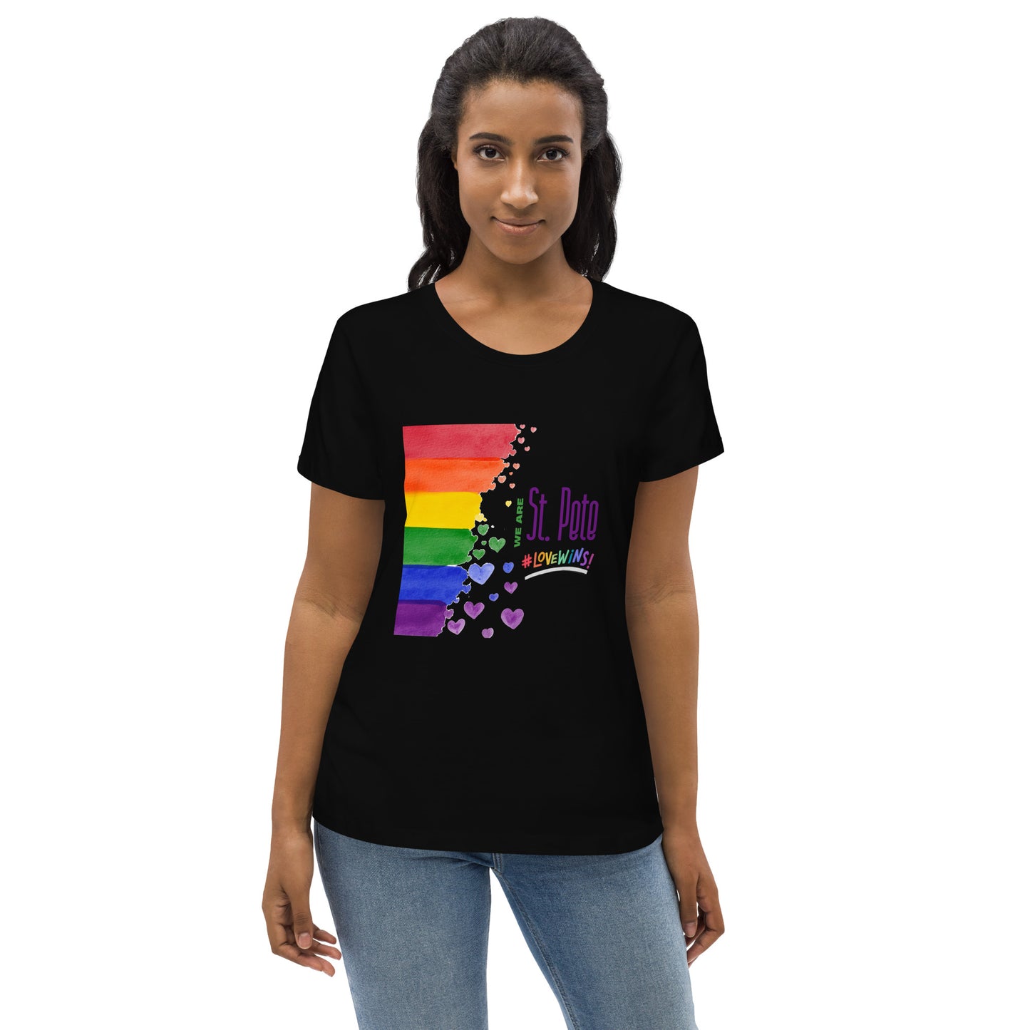 St. Petersburg Pride - Love Wins - Women's fitted eco tee