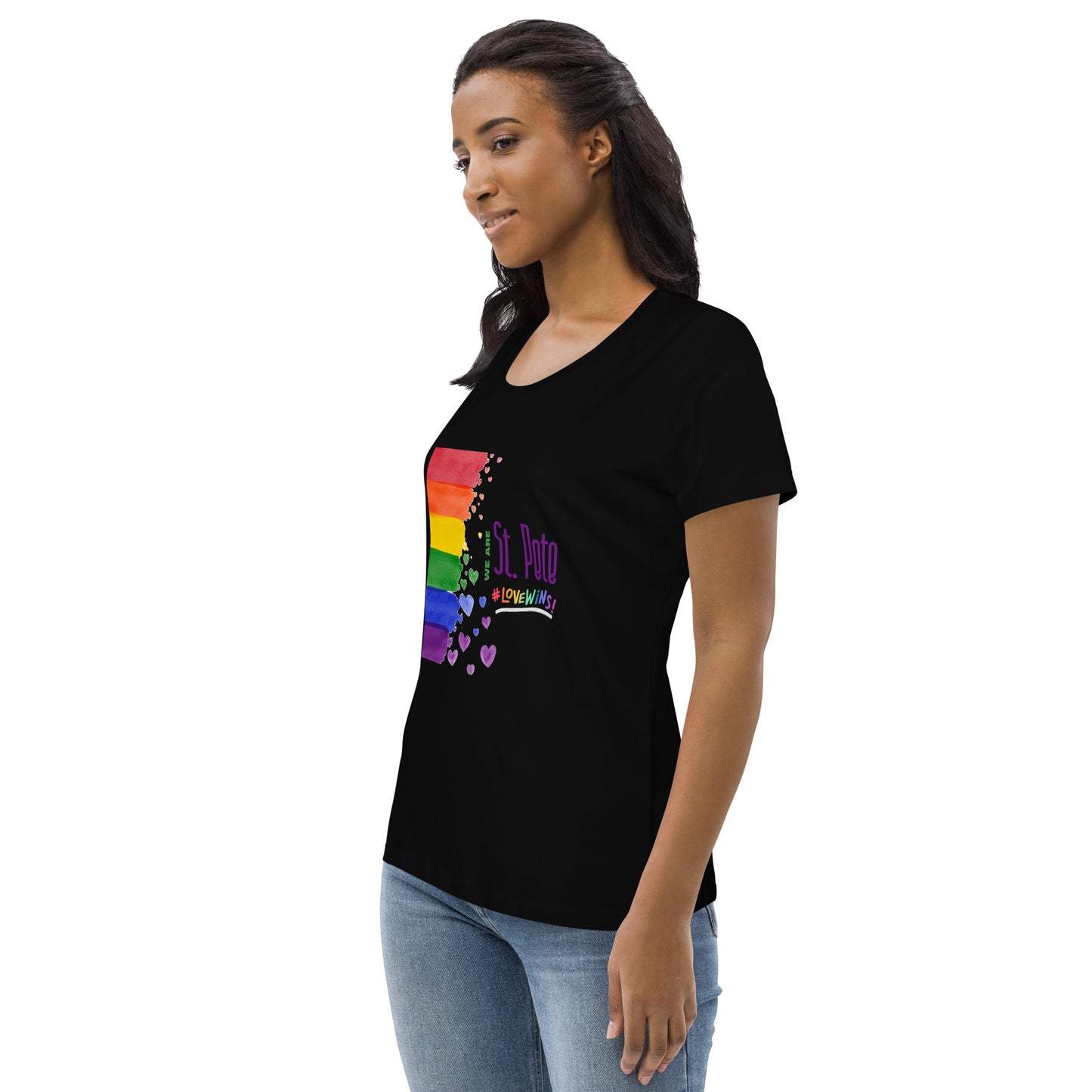 St. Petersburg Pride - Love Wins - Women's fitted eco tee