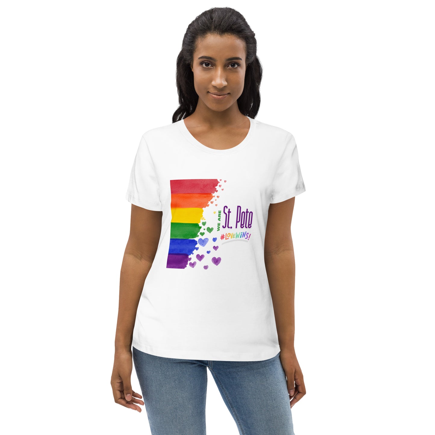 St. Petersburg Pride - Love Wins - Women's fitted eco tee