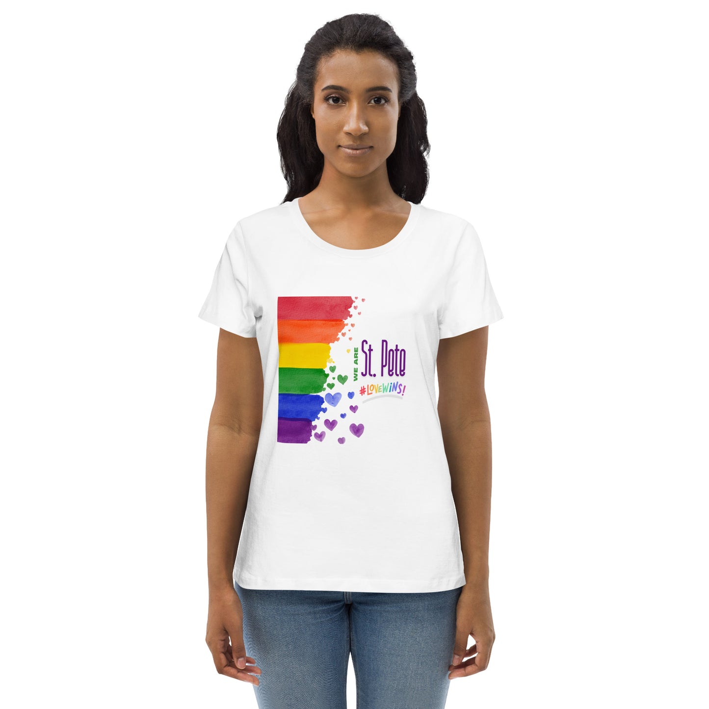 St. Petersburg Pride - Love Wins - Women's fitted eco tee