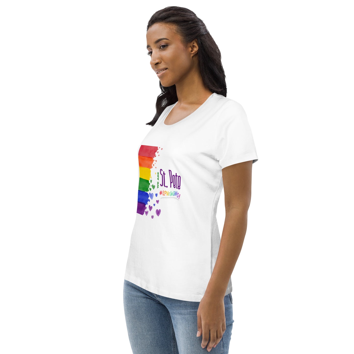 St. Petersburg Pride - Love Wins - Women's fitted eco tee