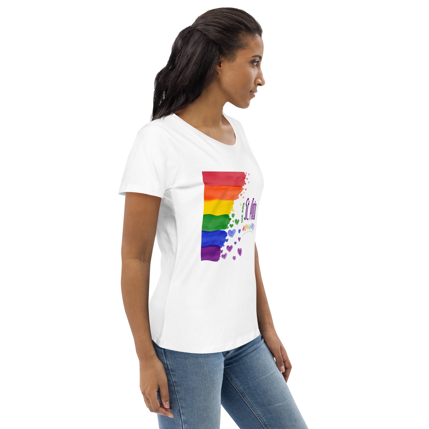 St. Petersburg Pride - Love Wins - Women's fitted eco tee